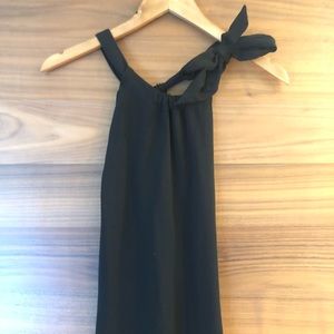 High neck black blouse